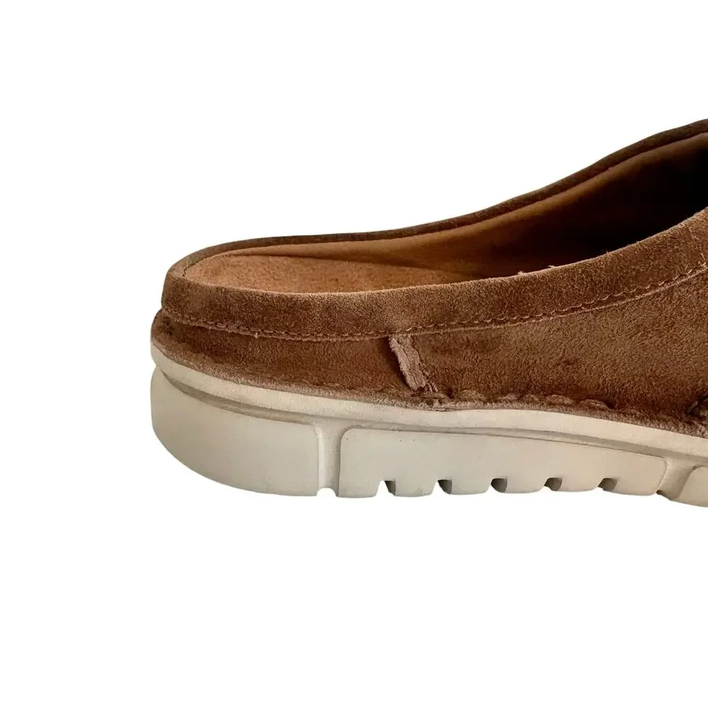 Vionic Mens Uptown Clog Tan Suede Slip On Mules Comfort Shoes Casual Preppy 8